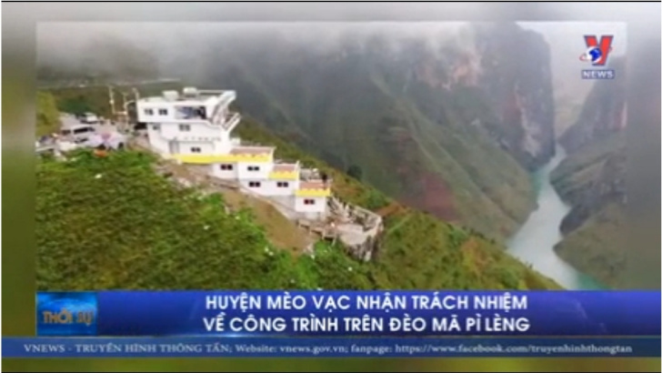 Huyện Mèo Vạc nhận trách nhiệm về công trình trên đèo Mã Pì Lèng