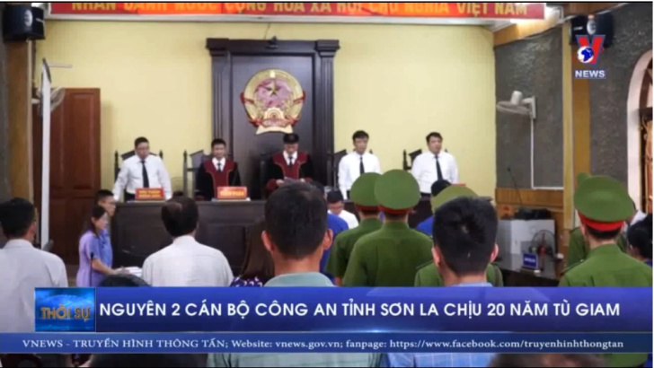 Nguyên 2 cán bộ công an tỉnh Sơn La chịu 20 năm tù giam