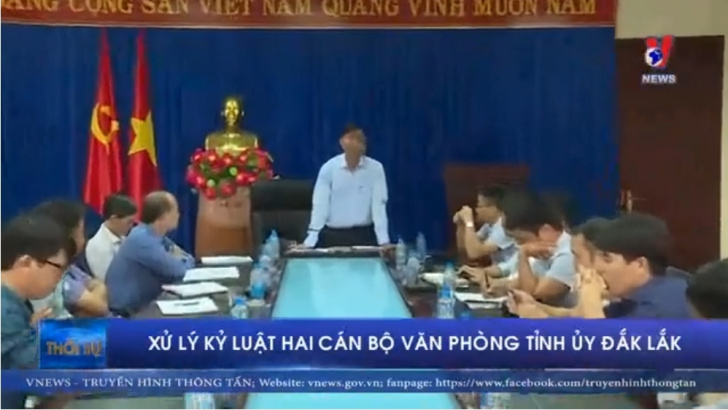 Xử lý kỷ luật hai cán bộ Văn phòng Tỉnh ủy Đắk Lắk