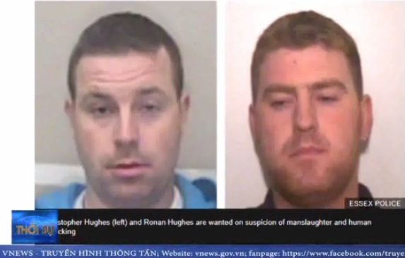 Cảnh sát Anh ráo riết truy tìm 2 nghi can vụ 39 thi thể