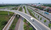 Phân luồng giao thông phục vụ sửa chữa đường gom cao tốc Hà Nội- Hải Phòng