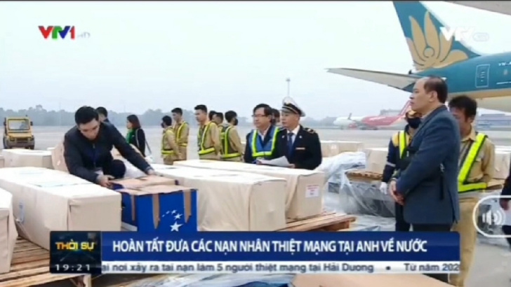 Hoàn tất việc đưa các nạn nhân tử vong tại Anh về nước