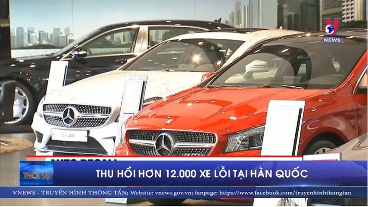 Thu hồi hơn 12 000 xe ô tô lỗi tại Hàn Quốc