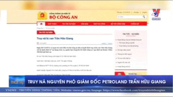 Truy nã nguyên Phó giám đốc Petroland Trần Hữu Giang