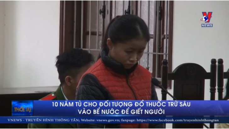 10 năm tù cho đối tượng đổ thuốc trừ sâu vào bể nước để giết người