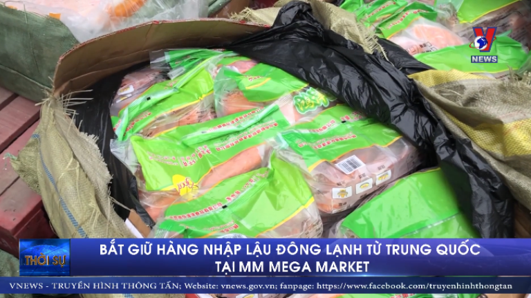 Bắt giữ 2 xe container hàng đông lạnh từ Trung Quốc