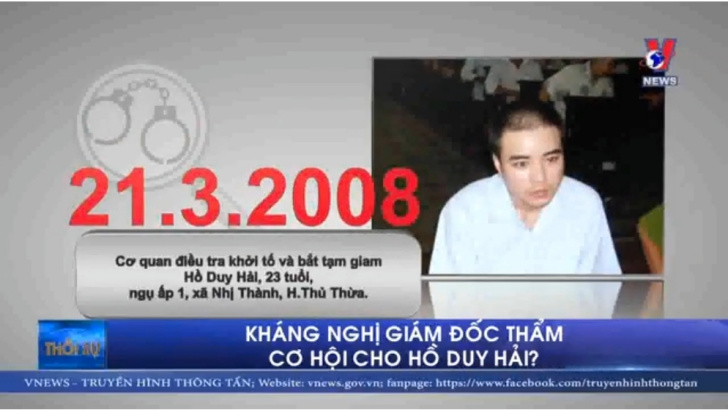 Kháng nghị giám đốc thẩm – Cơ hội cho tử tù Hồ Duy Hải