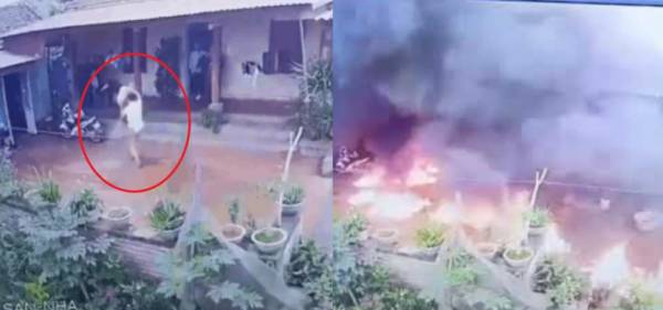 Vác xăng đến nhà châm lửa thiêu vợ cũ trong chiều 28 Tết