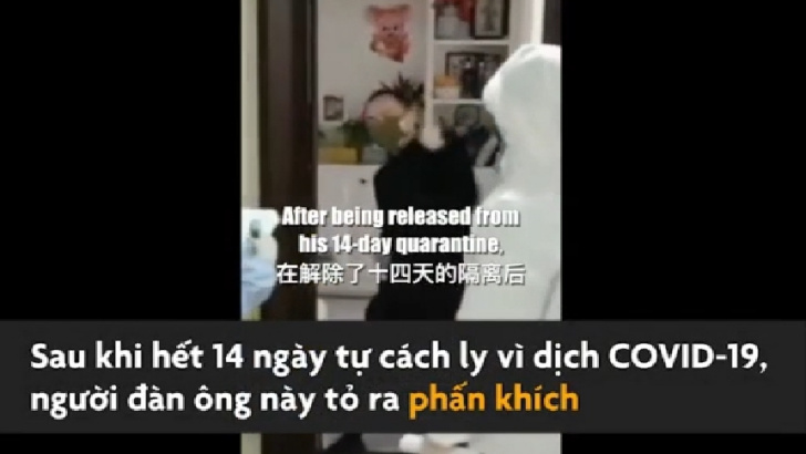 Thanh niên nhảy múa tưng bừng sau khi hết bị cách ly 14 ngày