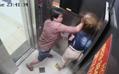 Phẫn nộ người đàn ông đánh đập dã man cô gái trong thang máy
