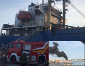 Đang sửa chữa, tàu chở hàng ở Hải Phòng phát nổ