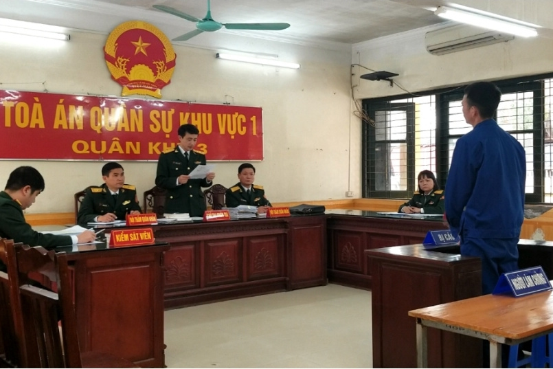 Viện kiểm sát quân sự khu vực 33 tổ chức phiên tòa rút kinh nghiệm