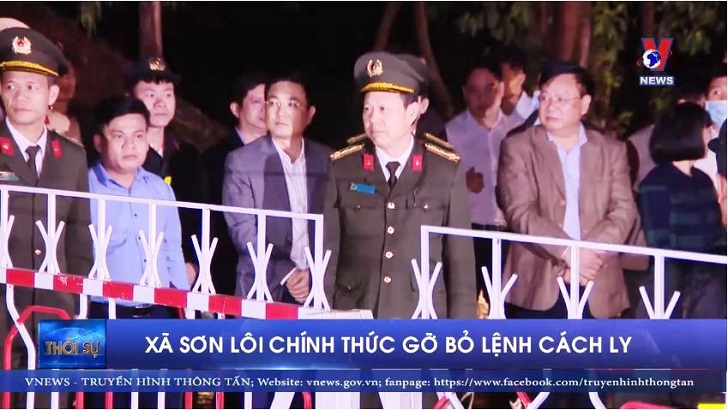 Xã Sơn Lôi chính thức gỡ bỏ lệnh cách ly