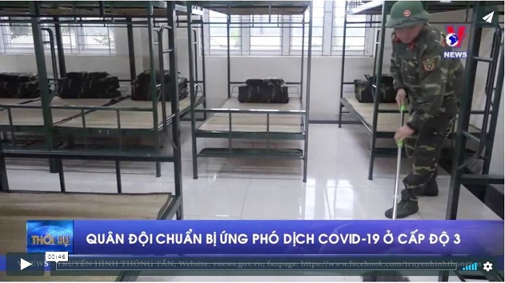 Quân đội chuẩn bị ứng phó dịch Covid-19 ở cấp độ 3