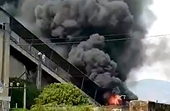 Cháy dữ dội tại Nhà máy xi măng Sông Đà Gia Lai