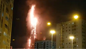 Tòa tháp chọc trời gần Dubai, UAE bốc cháy dữ dội
