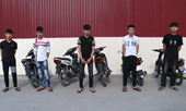 5 thanh niên quê Lúa điều khiển xe máy lạng lách, đánh võng