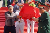 Đón nhận và an táng 9 hài cốt liệt sĩ hi sinh ở nước bạn Lào