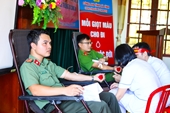 139 cán bộ, chiến sĩ Công an Hà Tĩnh hiến 104 đơn vị máu