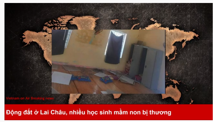 Lai Châu Động đất, một số học sinh mầm non bị thương