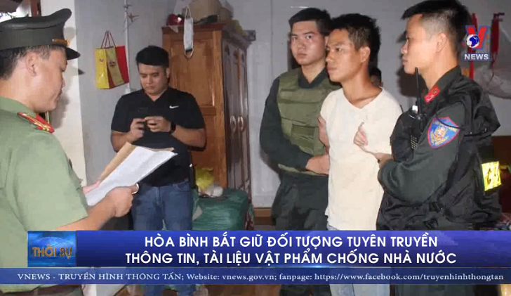 Bắt giữ đối tượng tuyên truyền thông tin, tài liệu vật phẩm chống Nhà nước