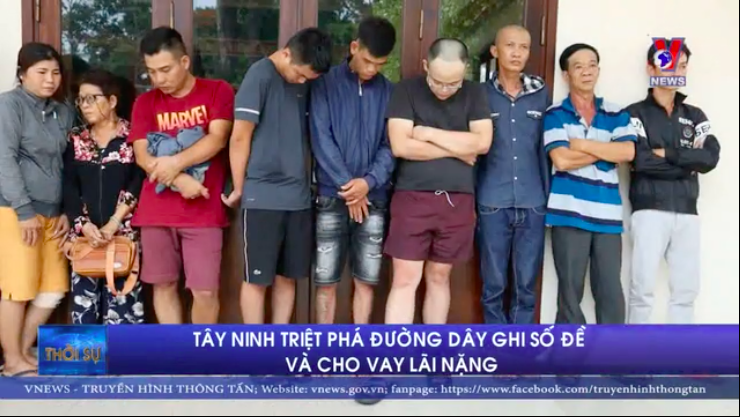 Tây Ninh triệt phá đường dây ghi số đề và cho vay nặng lãi