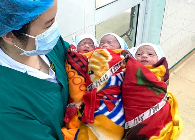 Ca sinh 3 cùng trứng hiếm gặp trên thế giới ở Tuyên Quang