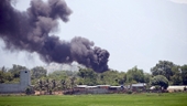Cháy lớn bên trong Sân bay quân sự Thành Sơn