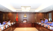 Viện trưởng Lê Minh Trí làm việc với các đơn vị liên quan về chuẩn bị Lễ kỷ niệm thành lập Ngành