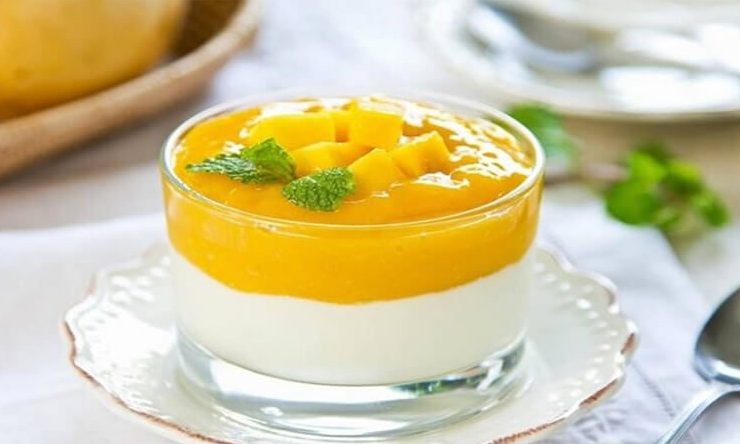 Ngon khó cưỡng với món thạch xoài sữa chua mát lạnh