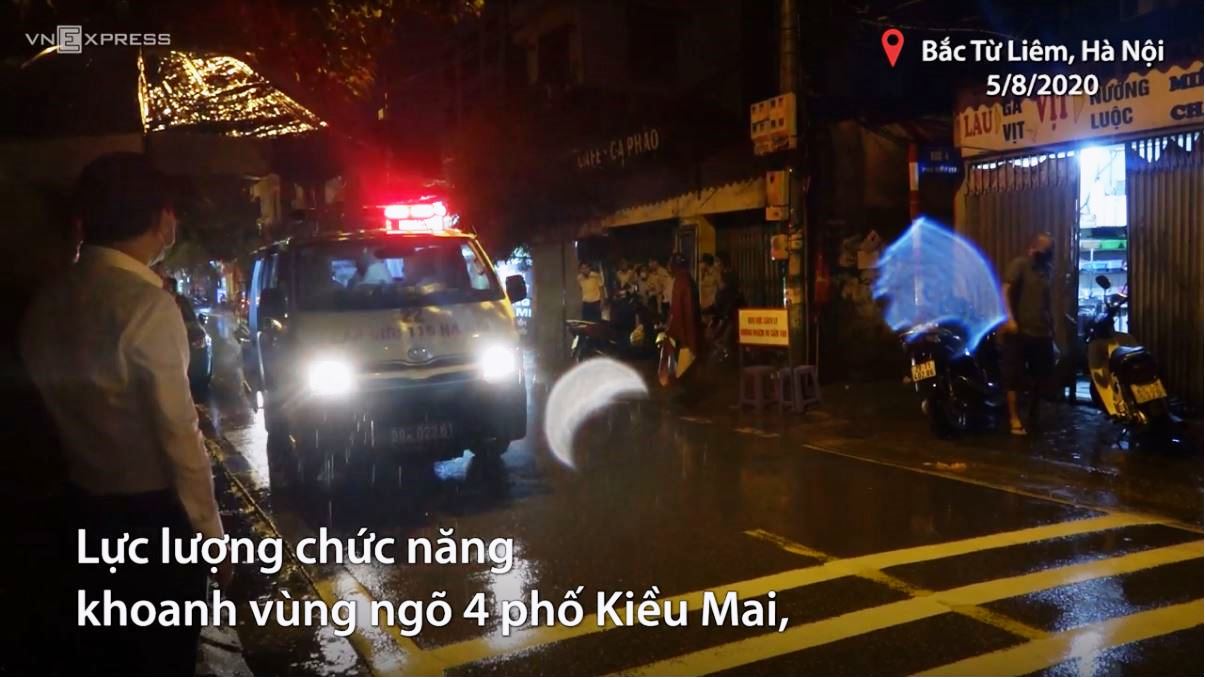 Hà Nội khoanh vùng ca nhiễm COVID-19 trong đêm