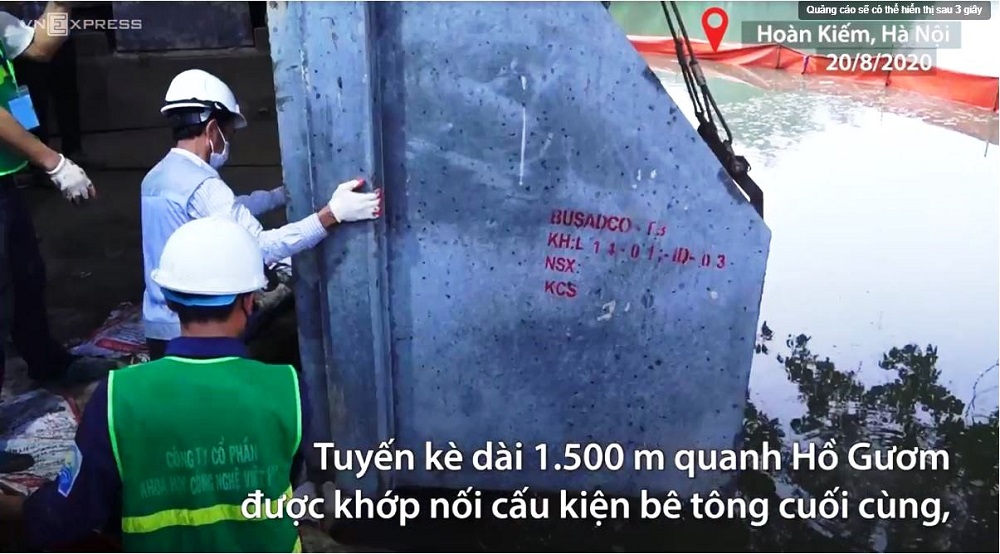 Kè bờ Hồ Gươm xong trước một tháng