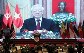 Tổng bí thư, Chủ tịch nước Nguyễn Phú Trọng phát biểu trực tuyến tại lễ Khai mạc AIPA 41