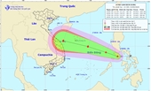 Xuất hiện áp thấp nhiệt đới giật cấp 8 trên biển Đông