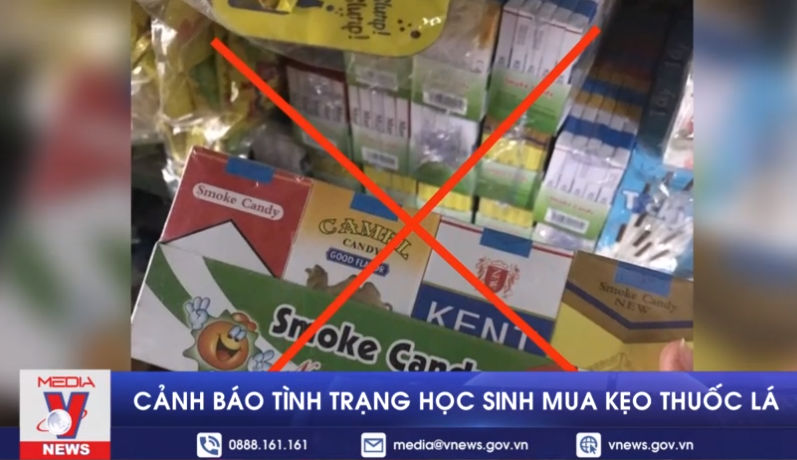 Cảnh báo tình trạng học sinh mua kẹo thuốc lá