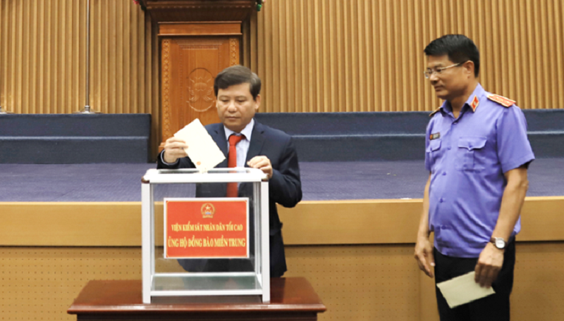 VKSND tối cao phát động ủng hộ đồng bào miền Trung bị thiệt hại do bão lũ