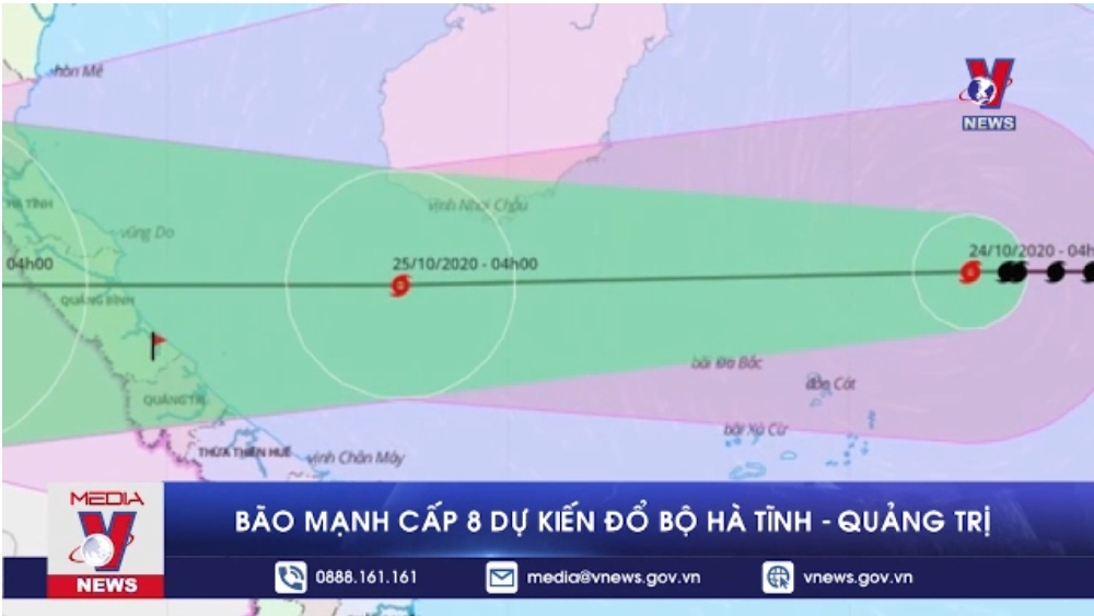 Bão mạnh cấp 8 dự kiến đổ bộ Hà Tĩnh - Quảng Trị