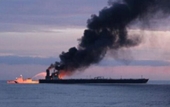 Tàu chở dầu Nga phát nổ gần eo biển Kerch