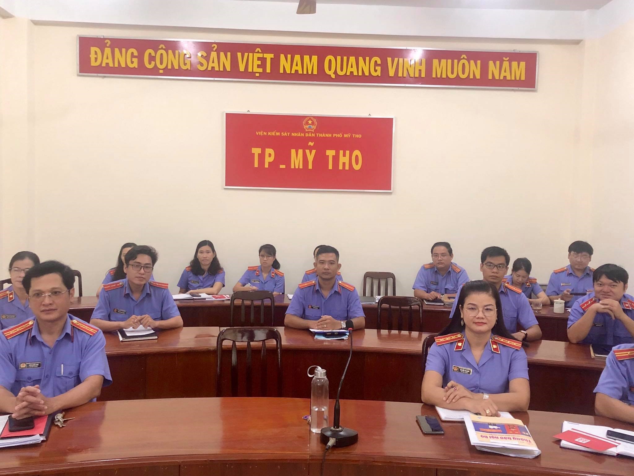 VKSND TP Mỹ Tho tập huấn công tác báo cáo án, xây dựng hồ sơ kiểm sát án dân sự