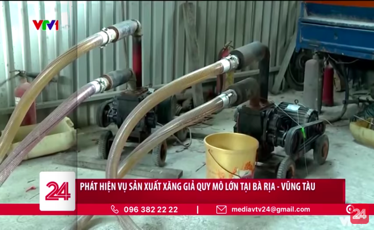 Bà Rịa –Vũng Tàu Phát hiện một vụ sản xuất xăng giả quy mô lớn