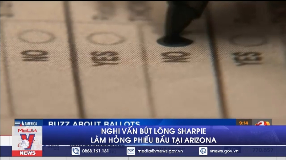 Nghi vấn bút lông Sharpie làm hỏng phiếu bầu tại Arizona