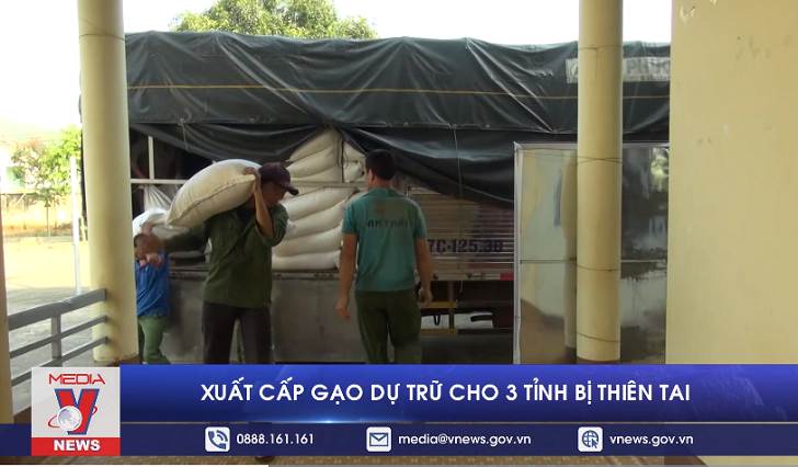 Xuất cấp gạo dự trữ cho 3 tỉnh bị thiên tai