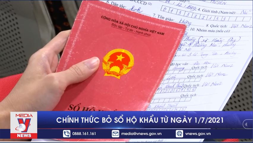 Chính thức bỏ sổ hộ khẩu giấy từ 1 7 2021