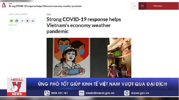 Ứng phó tốt giúp kinh tế Việt Nam vượt qua đại dịch