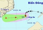 Bão số 14 suy yếu thành áp thấp nhiệt đới trên biển Đông