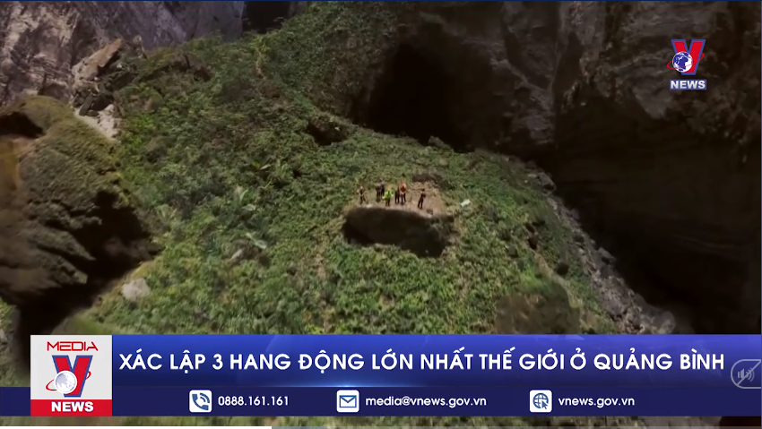 Xác lập 3 hang động lớn nhất thế giới ở Quảng Bình