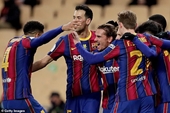 Messi nhận thẻ đỏ, Barcelona tan mộng giành Siêu Cup Tây Ban Nha