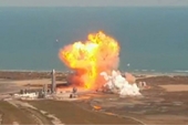 Nguyên mẫu phi thuyền Starship thử nghiệm của SpaceX lại nổ tung khi hạ cánh