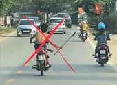 Xác minh được thanh niên điều khiển xe mô tô, cầm dao dọa người đi đường