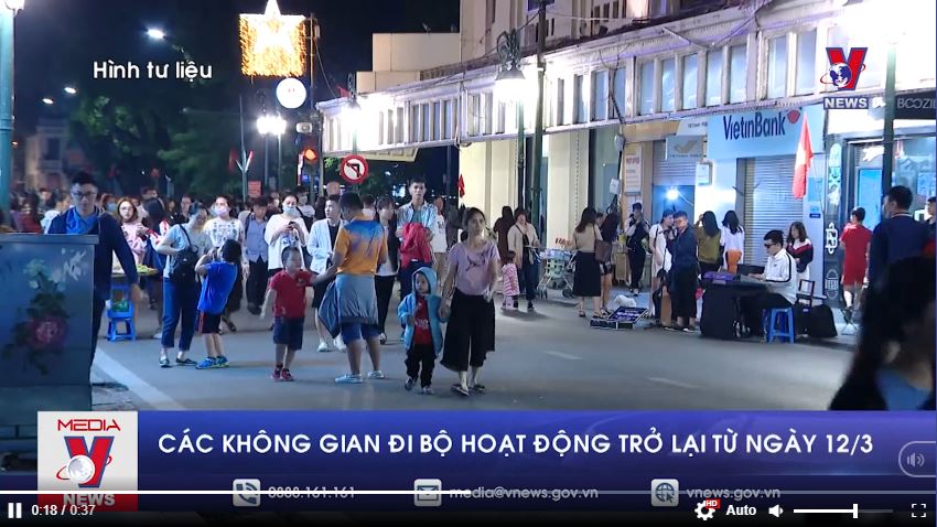Phố đi bộ Hà Nội hoạt động trở lại từ ngày 12 3